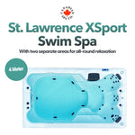 Canadian Spa 2025 13ft Swim Spa 15HP-Jet, 3-Person - St Lawrence Sport 390 x 226 x H120 cm - My Store