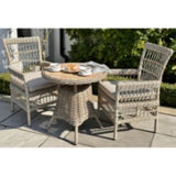 Amalfi Collection Outdoor Bistro Table With Wood Top - My Store