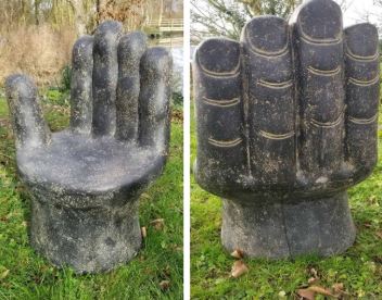 Tripod Home Cast stone Hand Chairs - My Store