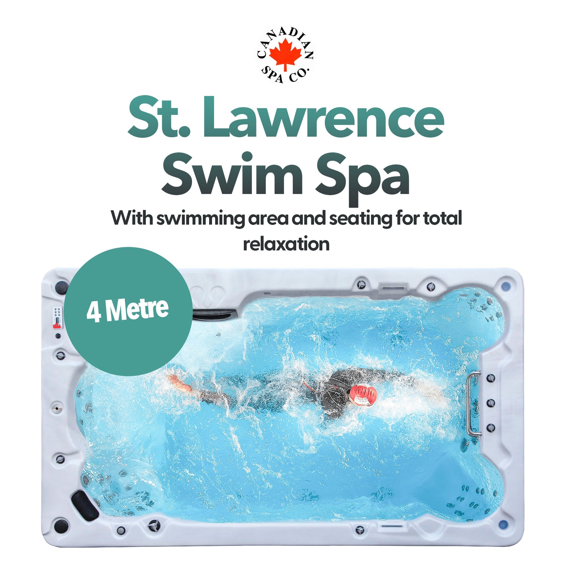 Canadian Spa 13ft Swim Spa 15HP-Jet, 3-Person - St Lawrence XSport - My Store