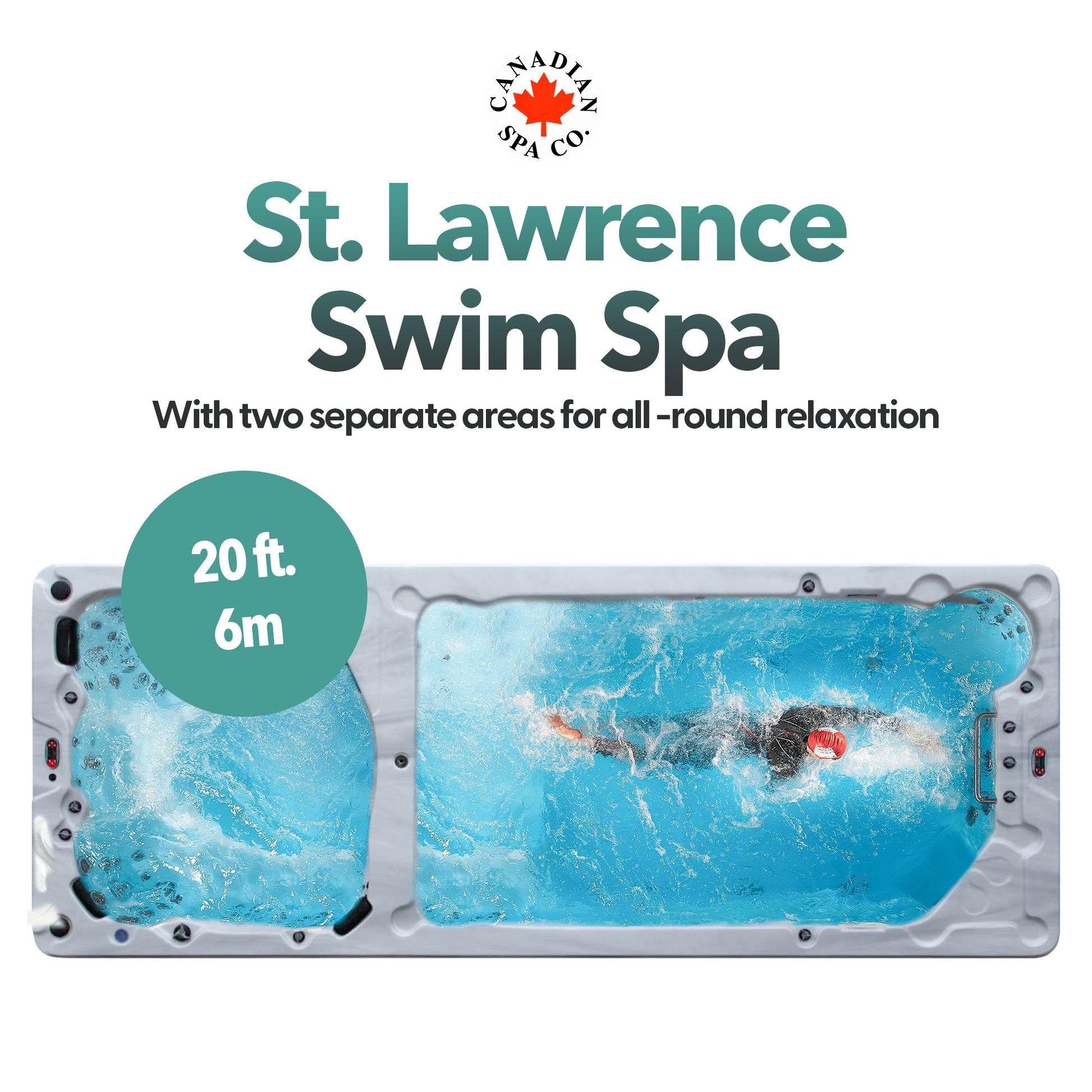 Canadian Spa 20ft Dual Temperature Swim Spa 15HP - Sport - My Store