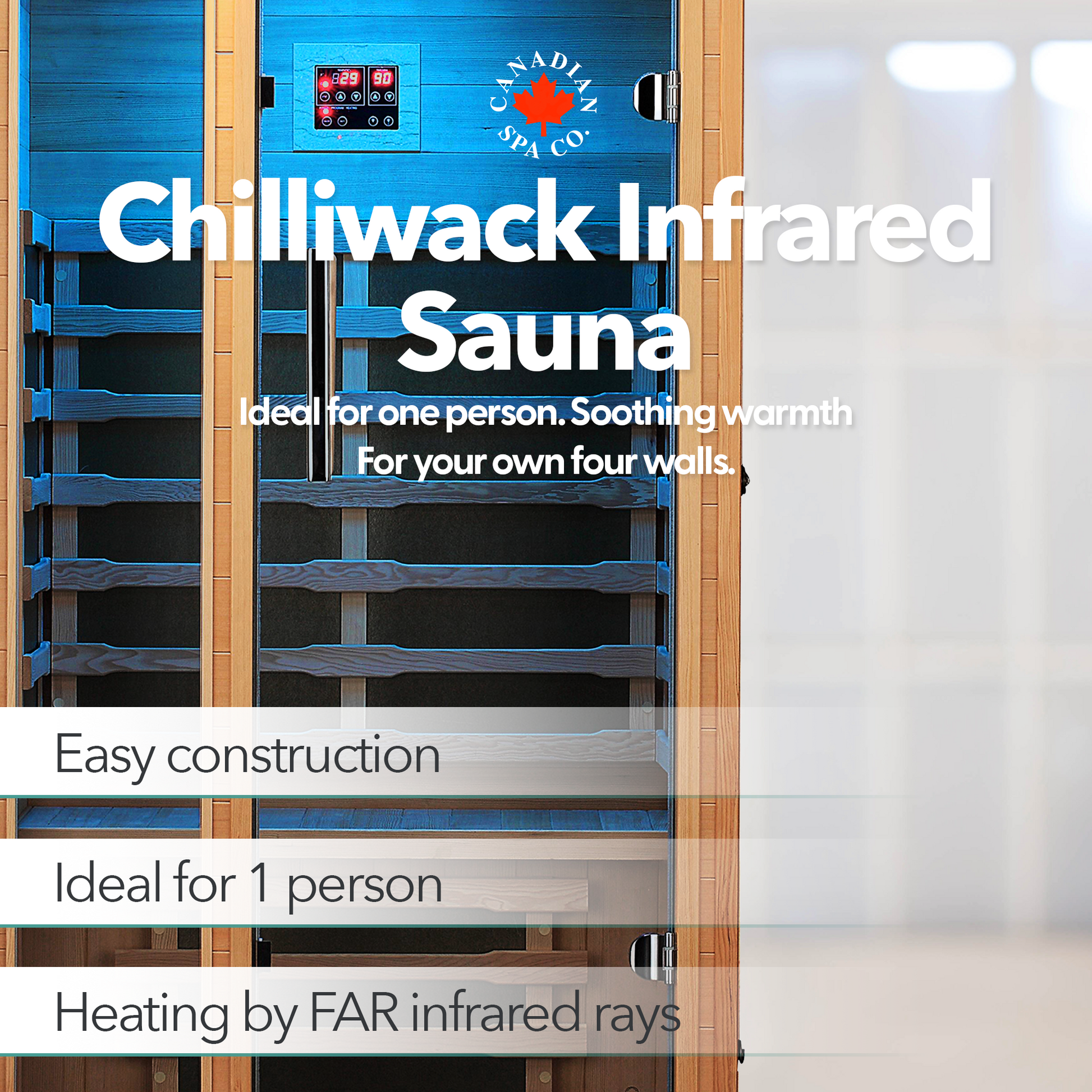 Canadian Spa Ex-Display Chilliwack 1 - Person Sauna W101.5 x D96.5 x H190.5cm - My Store