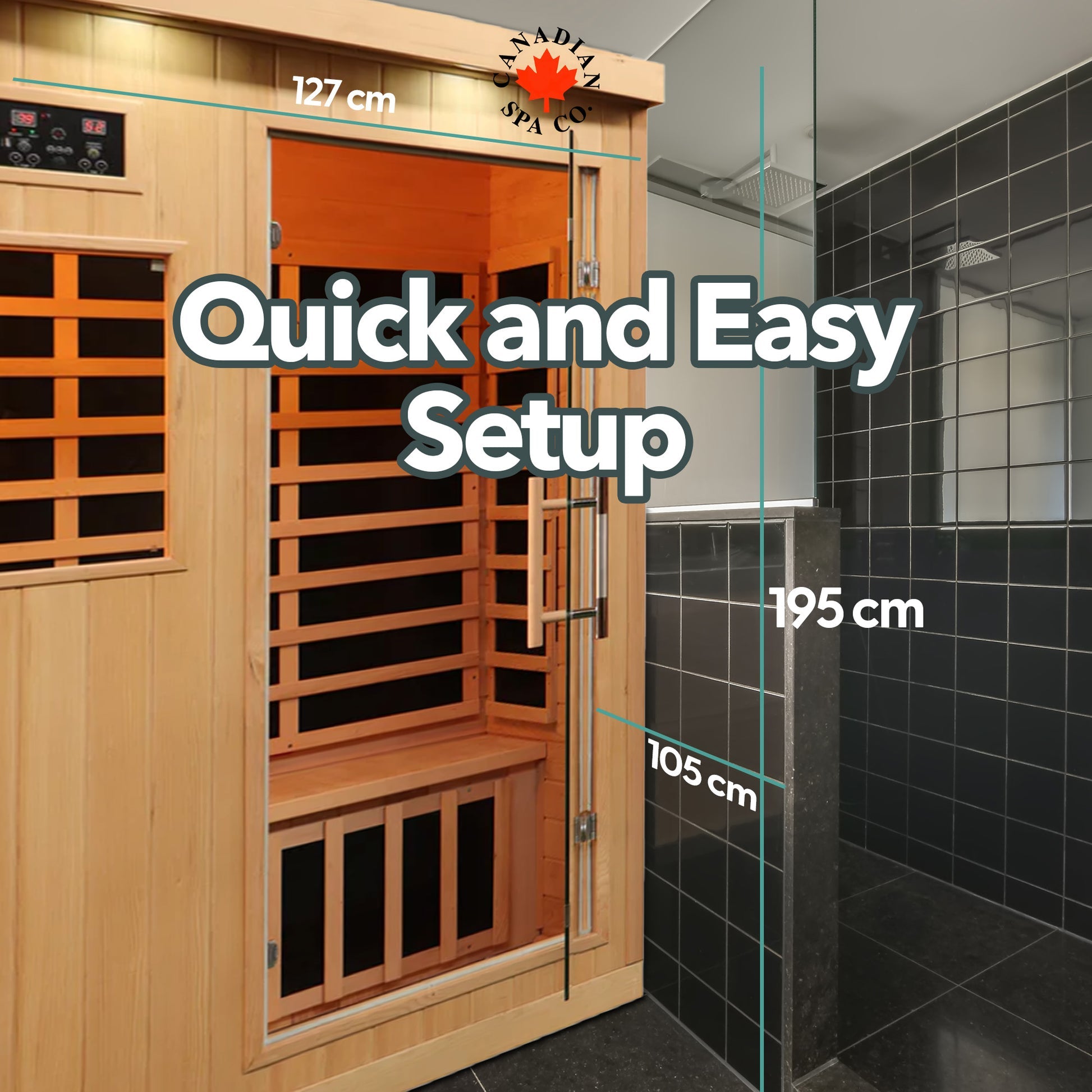 Canadian Spa Tremblant 2-Person Sauna 127cm x 105cm x 195cm - My Store