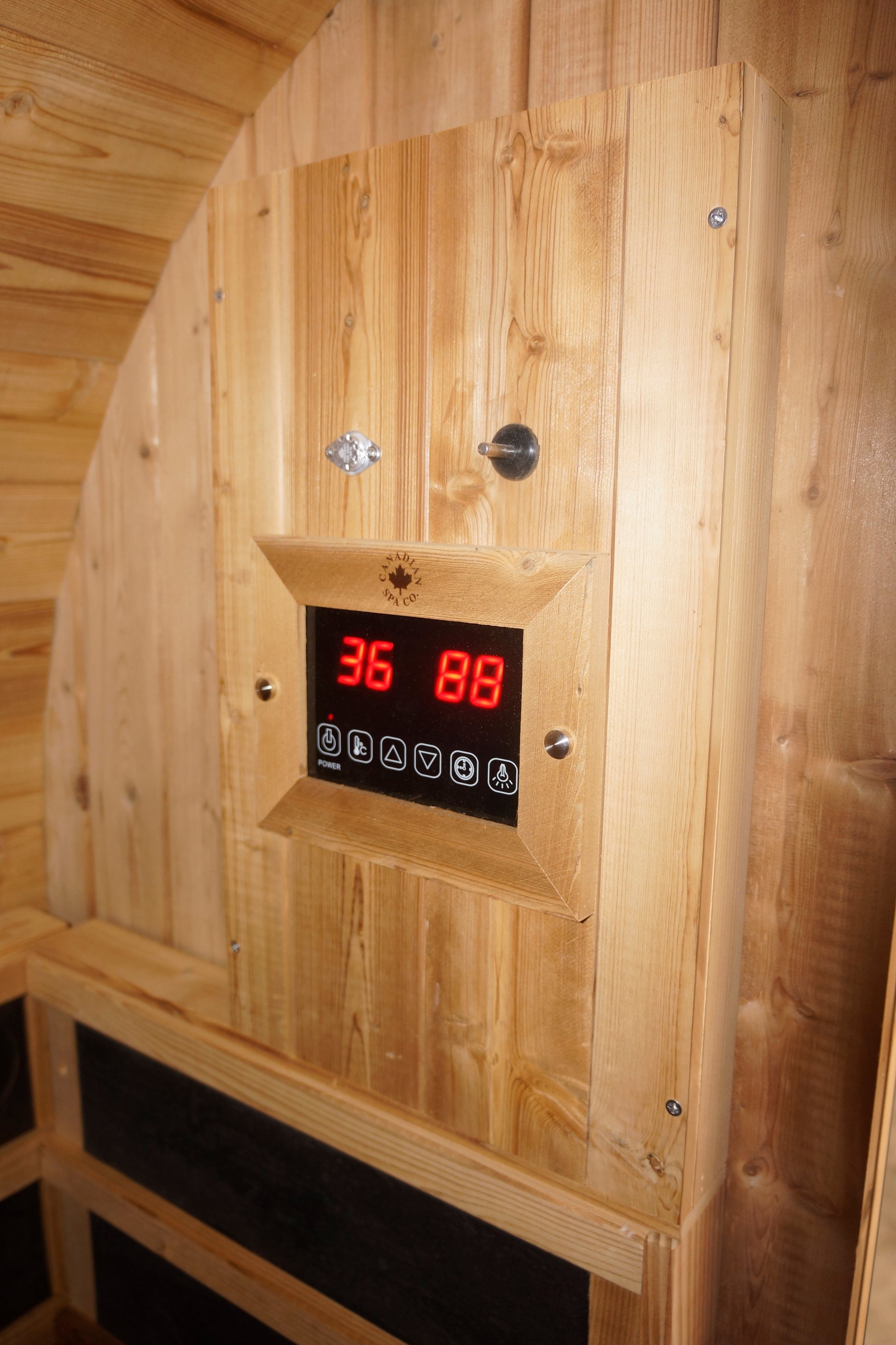 Canadian Spa Outdoor Oval Barrel Sauna Combination Infrared/ traditional 1842 x1200 x 1945mm - My Store