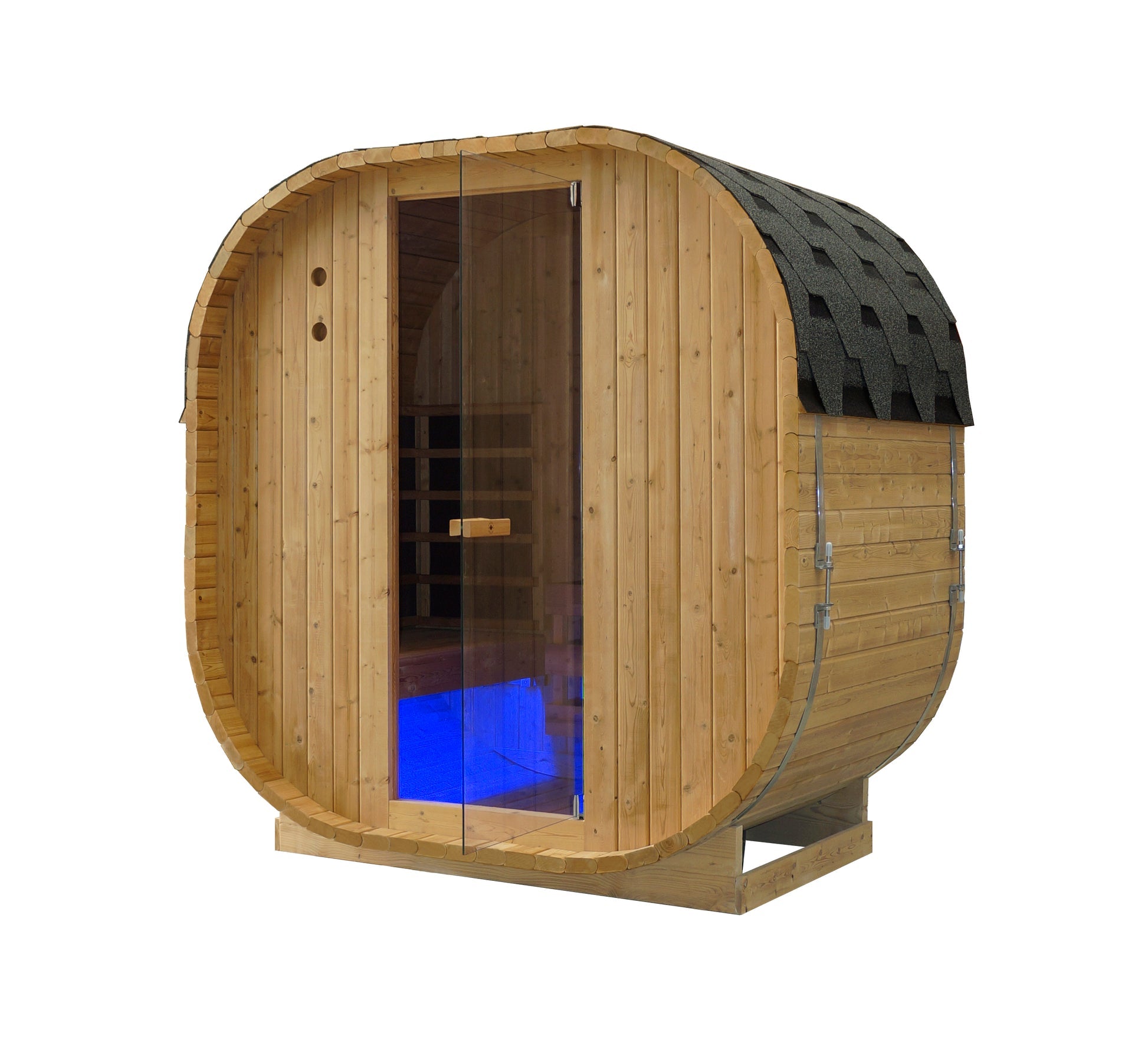 Canadian Spa Outdoor Oval Barrel Sauna Combination Infrared/ traditional 1842 x1200 x 1945mm - My Store