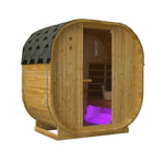 Canadian Spa Outdoor Oval Barrel Sauna Combination Infrared/ traditional 1842 x1200 x 1945mm - My Store