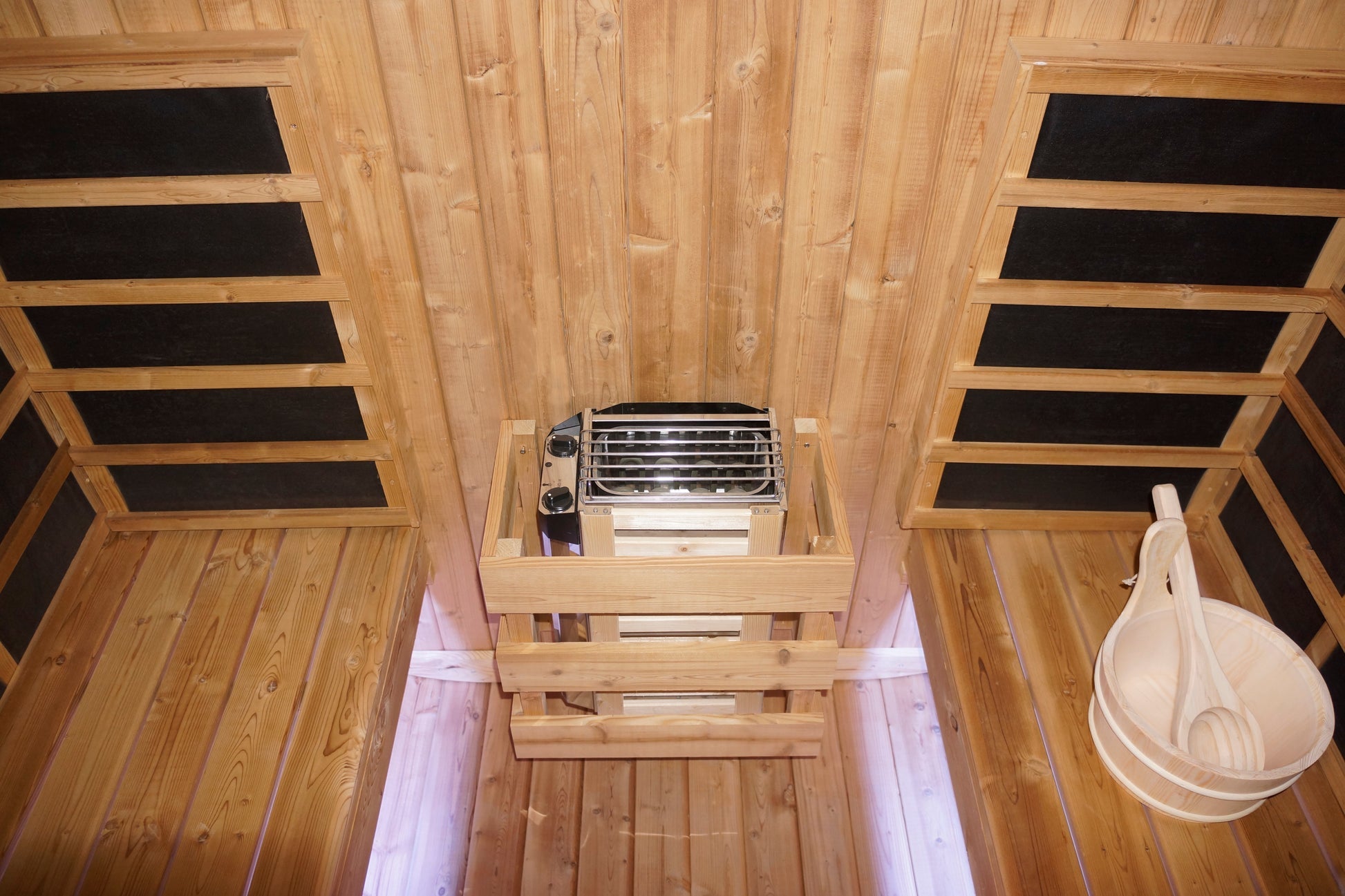 Canadian Spa Outdoor Oval Barrel Sauna Combination Infrared/ traditional 1842 x1200 x 1945mm - My Store