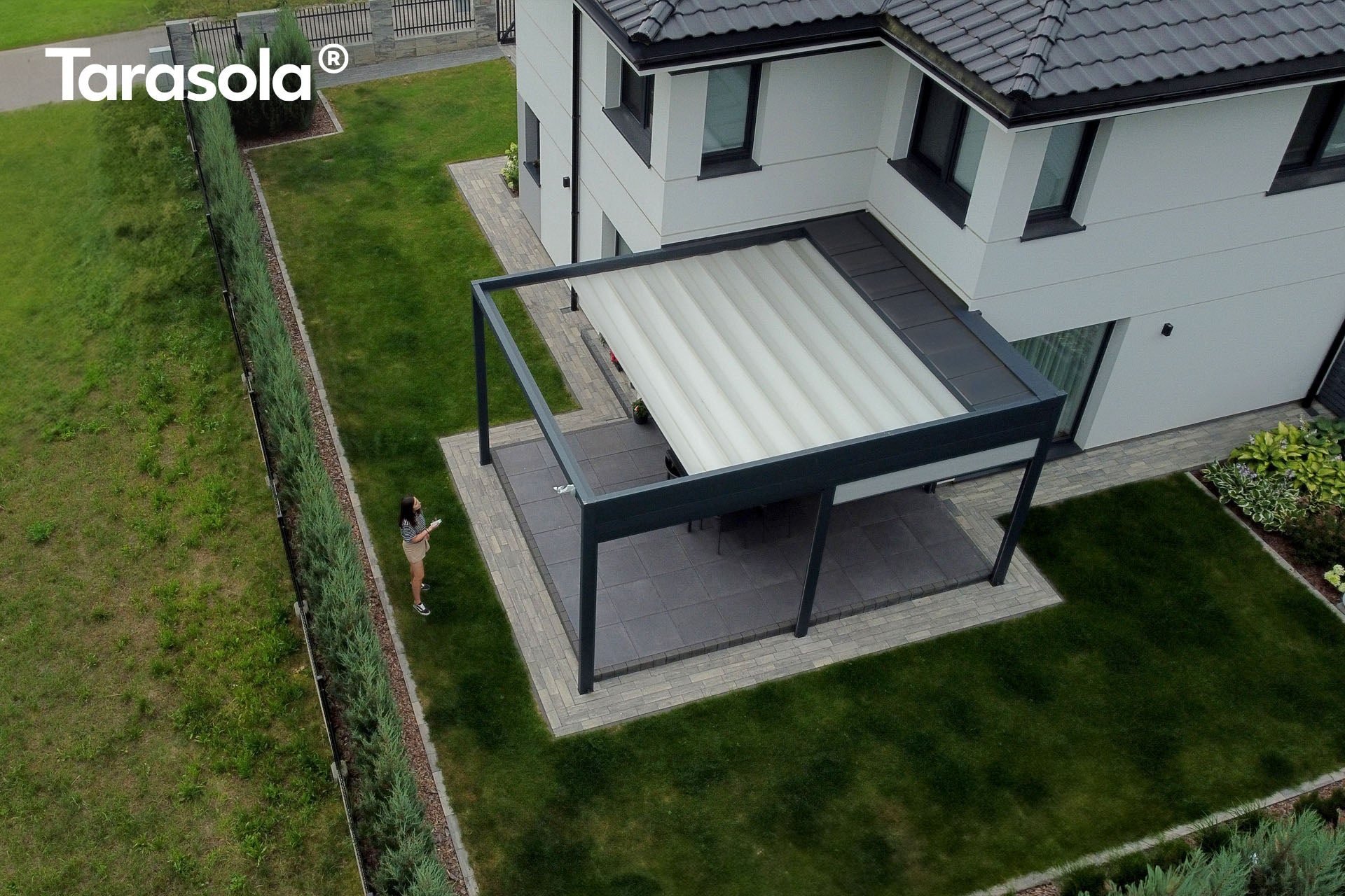Tarasola Flat - Retractable Fabric Roof Pergola - My Store