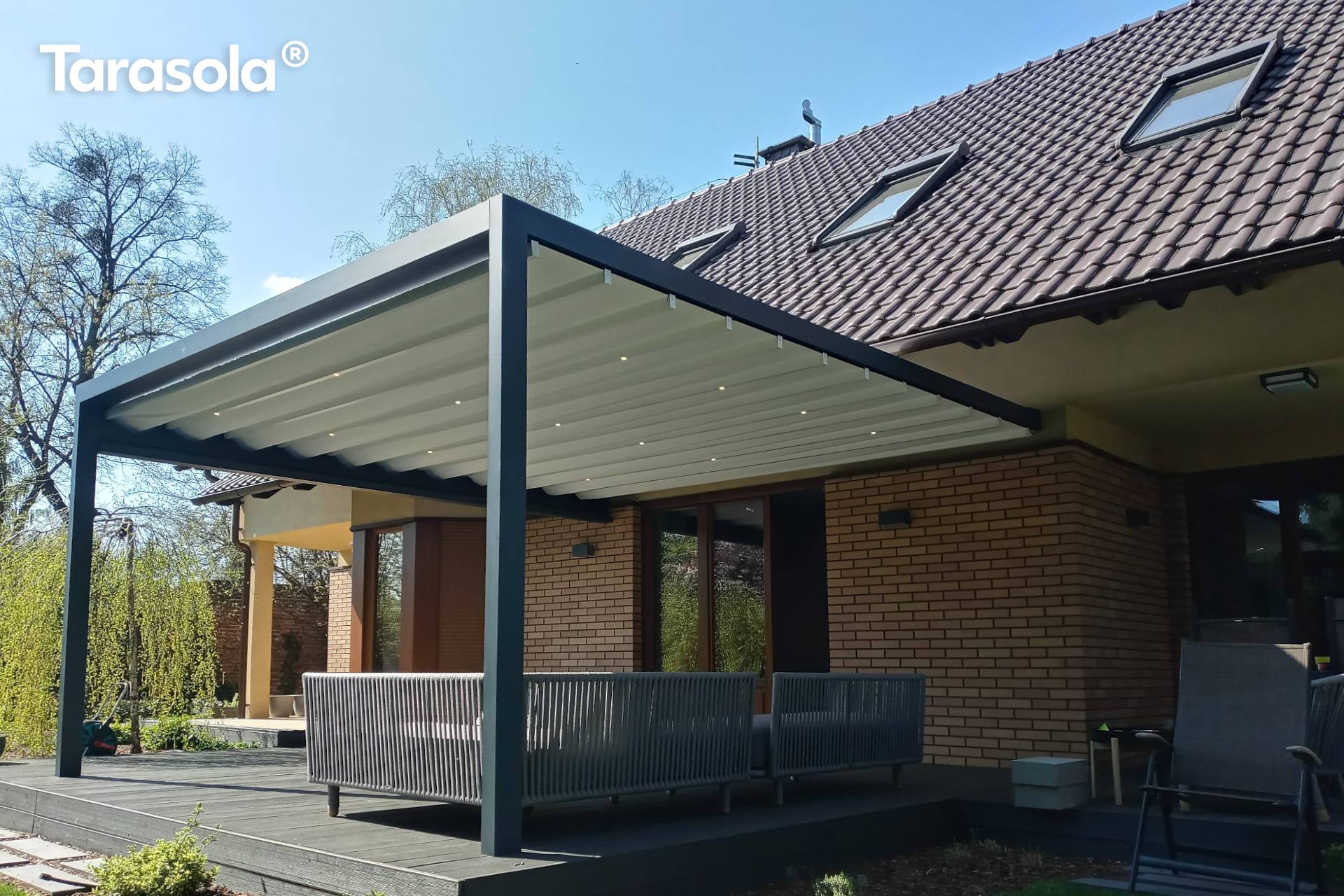 Tarasola Flat - Retractable Fabric Roof Pergola - My Store