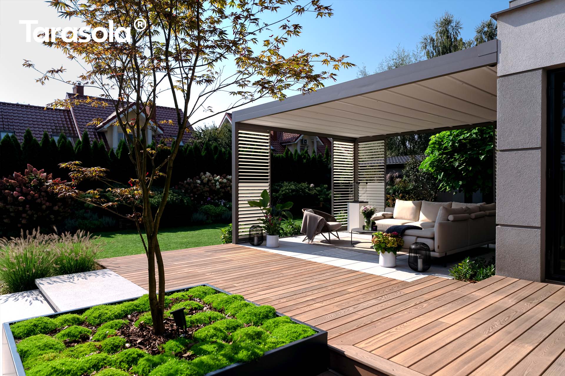 Tarasola Cubic Web - Retractable Fabric Roof Pergola - My Store