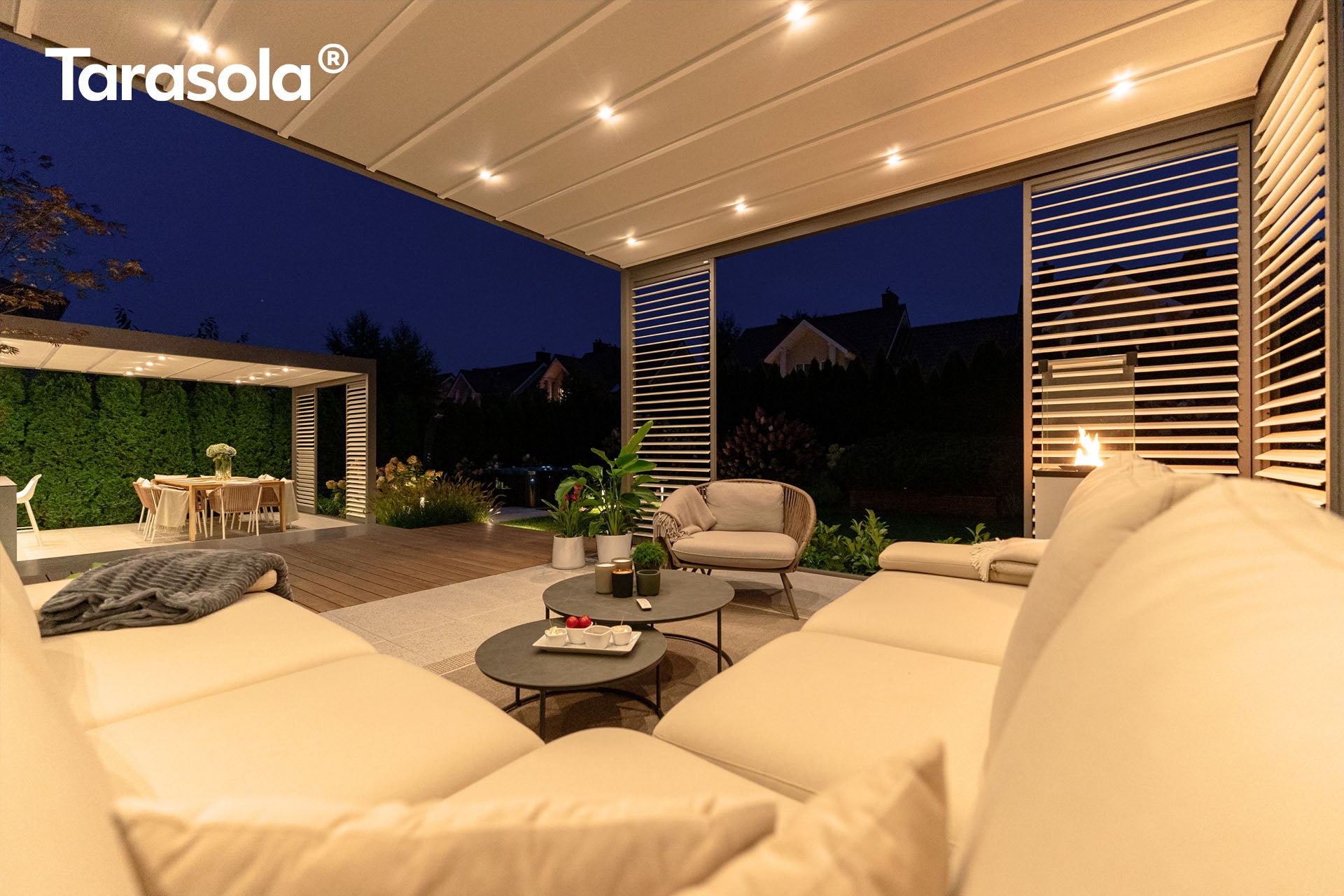Tarasola Cubic Web - Retractable Fabric Roof Pergola - My Store