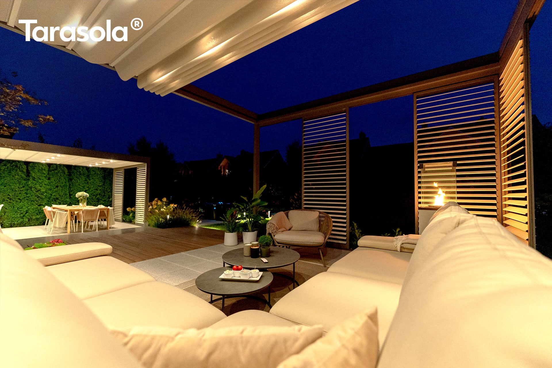Tarasola Cubic Web - Retractable Fabric Roof Pergola - My Store
