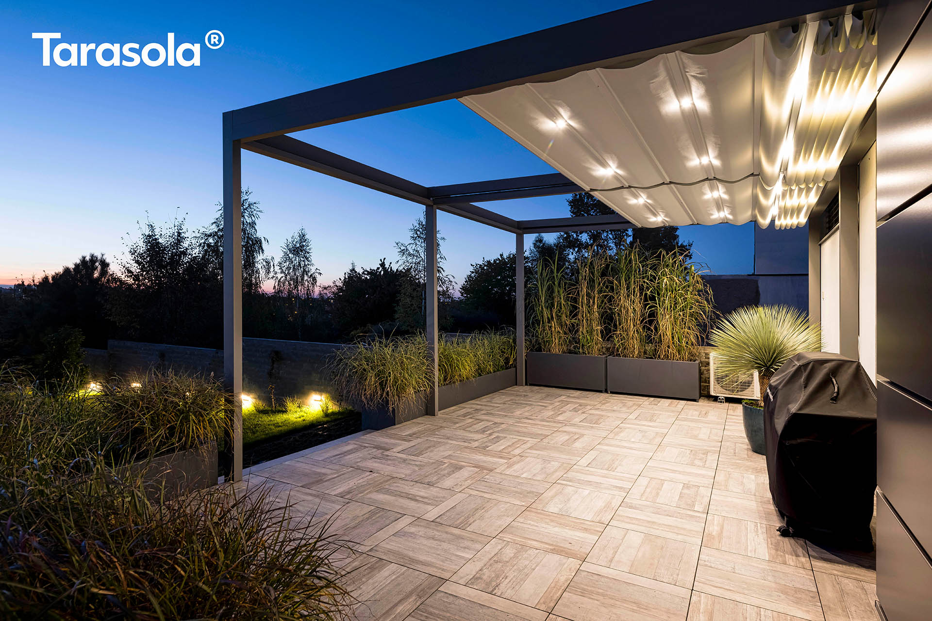 Tarasola Cubic Web - Retractable Fabric Roof Pergola - My Store