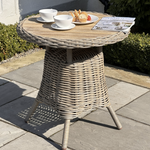 Amalfi Collection Outdoor Bistro Table With Wood Top - My Store